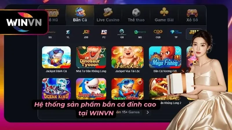 Hệ thống trò chơi bắn cá nổi bật tại WINVN