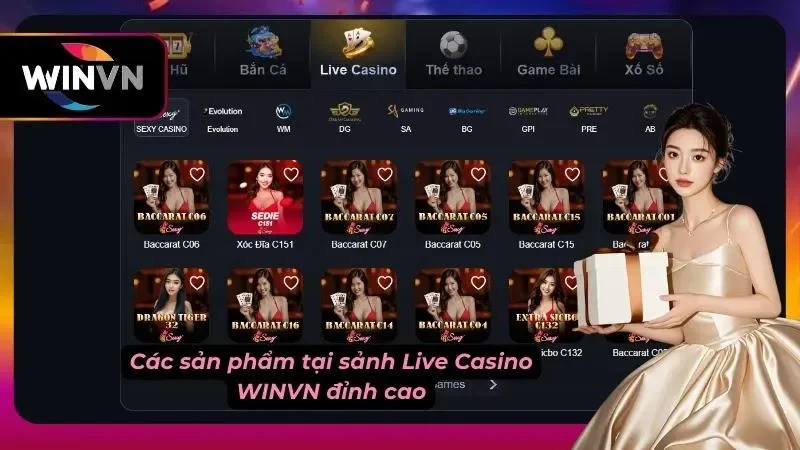 Các tựa game ở sảnh Live Casino vô cùng đỉnh cao