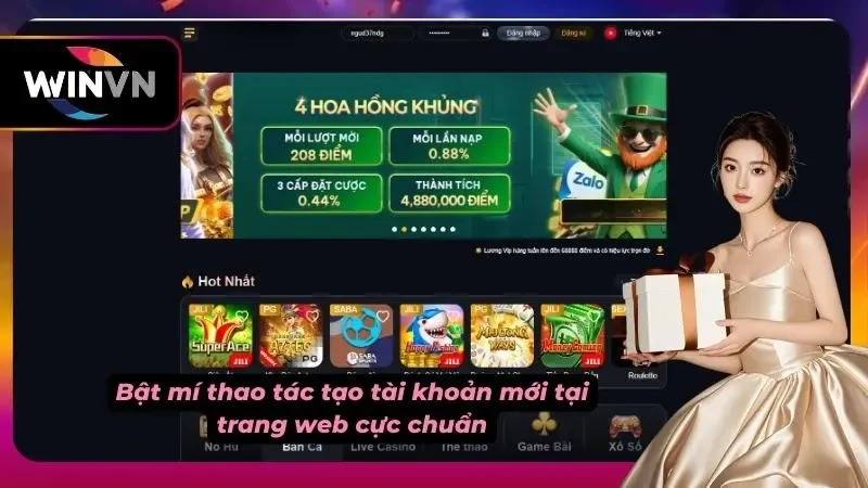 Quá trình tạo tài khoản mới