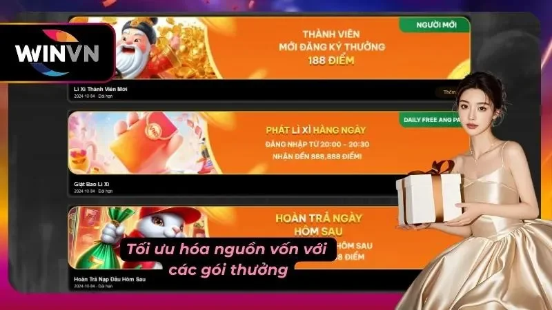 Giao diện điện thoại hiển thị danh sách các gói ưu đãi.